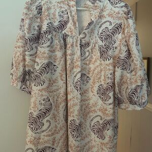 Tiger Print Blouse
